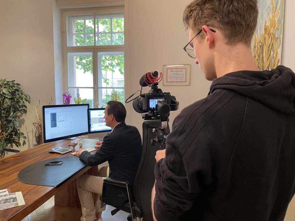 Bild vom Videodreh beim Kunden